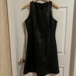 White House Black Market Sleeveless Genuine leather Dress. Size 8